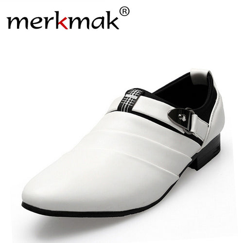 Hot Sale! new 2017 British Men Leather Shoes slip on Men's flats casual flats pointed toe Oxfords Wedding Shoes free shipping