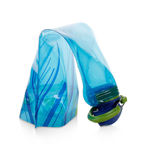 500ml-1000ml Outdoor PE Foldable Blue Color Drinking Sports Bottles Outdoor Hiking Camping Water #EW